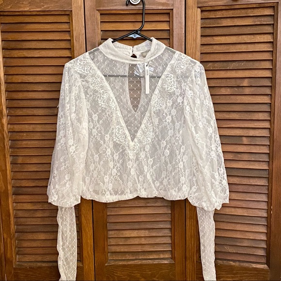 ASOS Tops - White ASOS lace top (new with tags!)